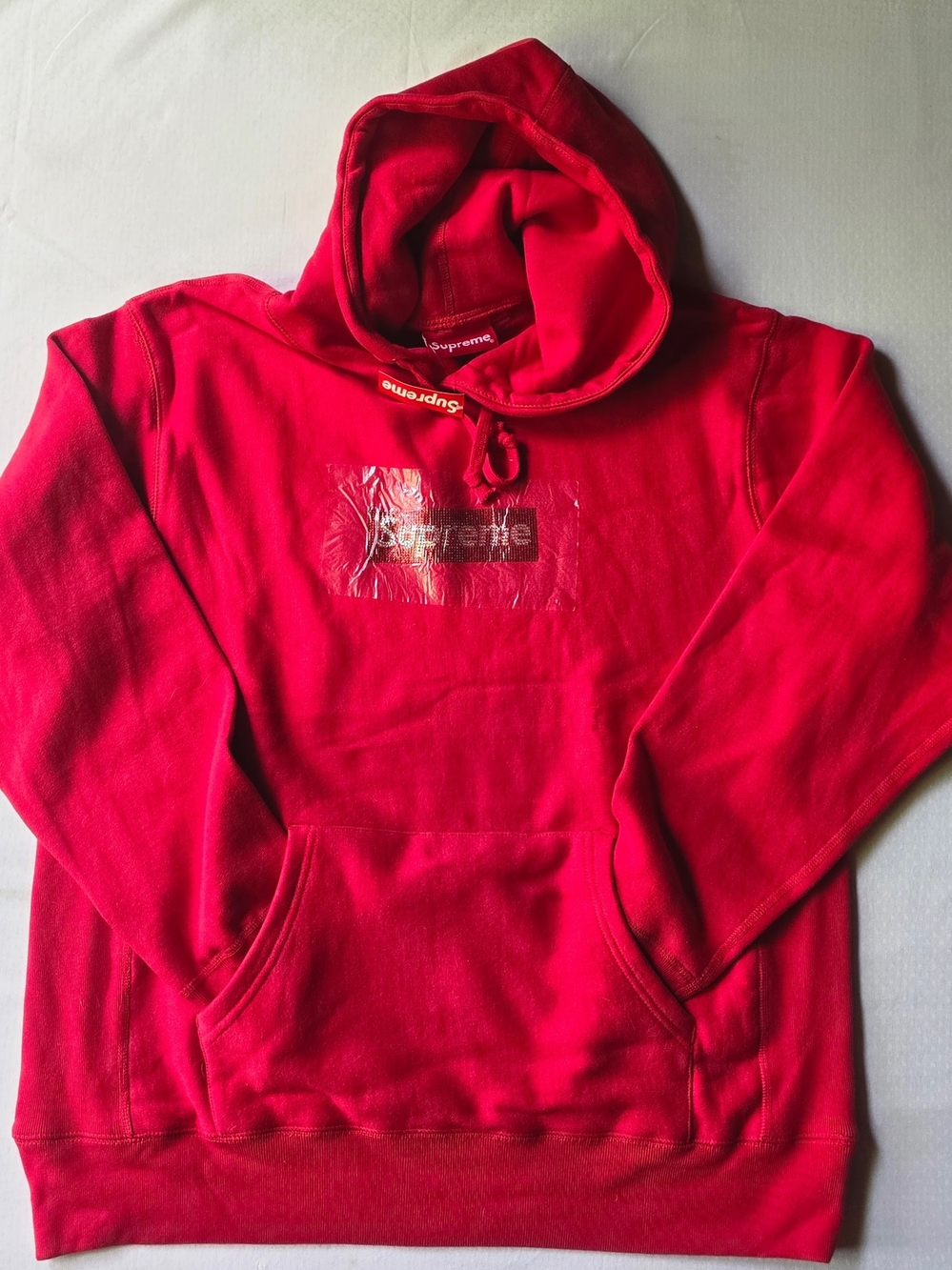 Supreme x Swarovski Box Logo Hoodie – Red – XL